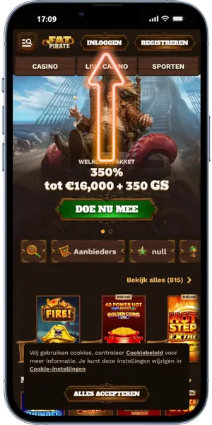 Gonzos Quest Ga terug naar de homepage en kies Inloggen