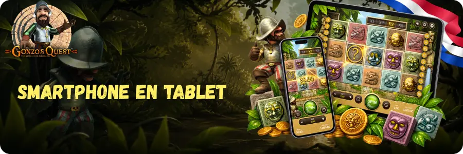 Gonzos Quest Mobile: Spelen op Smartphone en Tablet