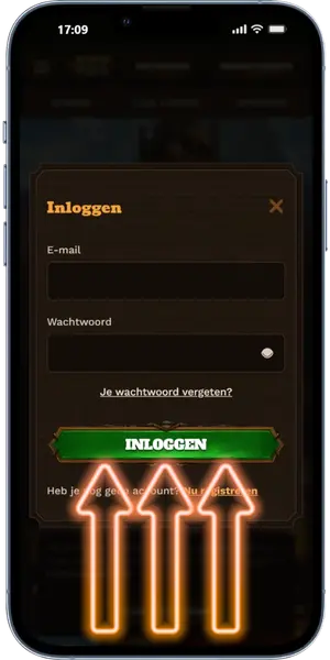 Gonzos Quest Log in met je accountgegevens